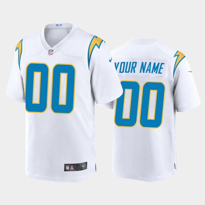 Men's Los Angeles Chargers ACTIVE PLAYER Custom New White NFL Stitched Jersey